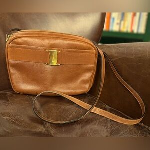 Salvatore Ferragamo Crossbody Shoulder Bag Brown - Vintage